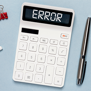 calculator with Error readout
